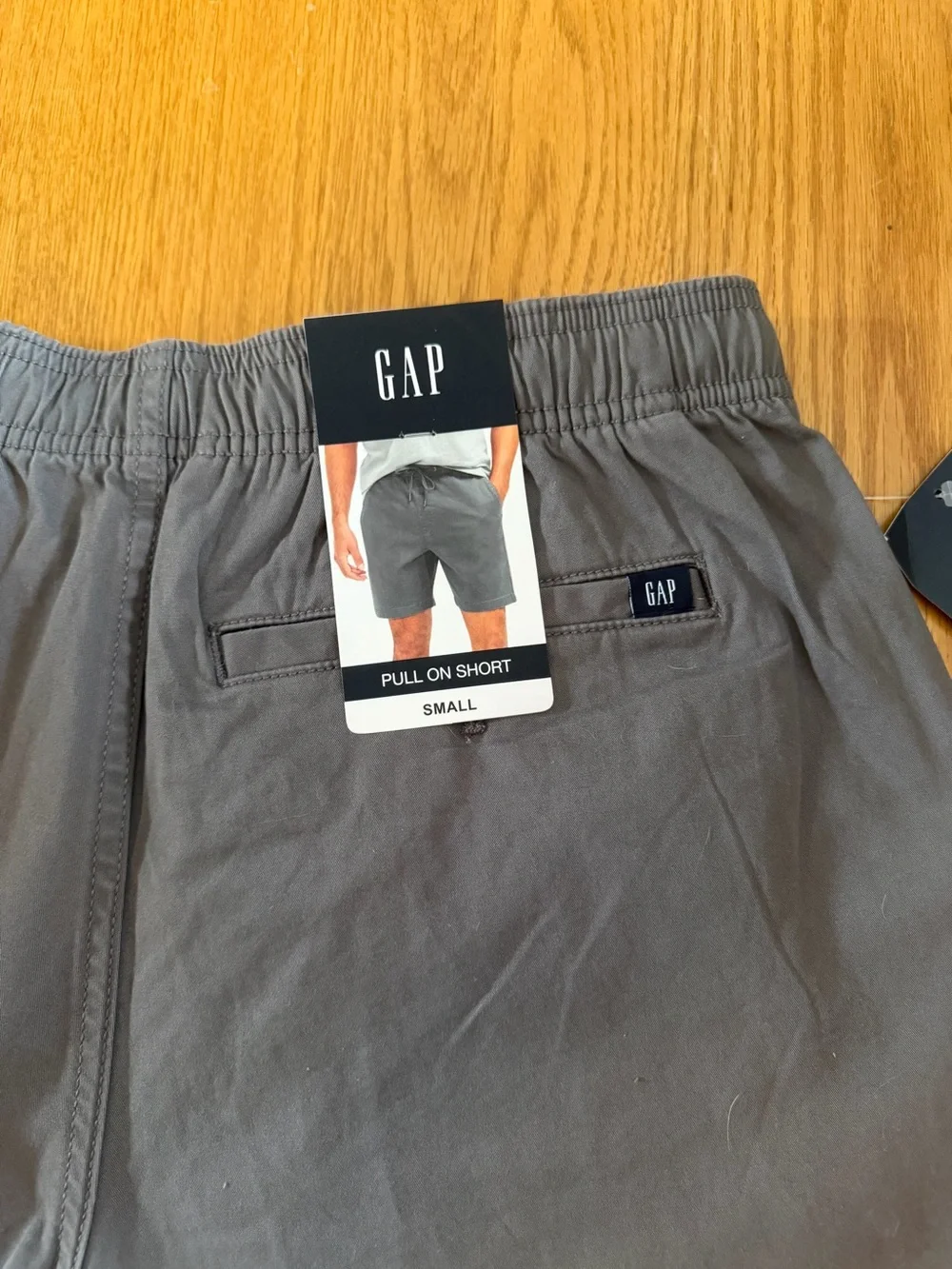 NWT GAP Cotton Elastic Waist Shorts Gray Size Small